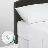 Juego de Sabanas Hotelera Blanco Para Cama King 200 X 200 Cm 180 Hilos Fondo Entero - SABANAS | Bylmo