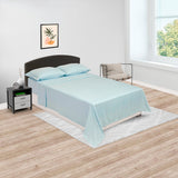 Juego de Sabanas Básicos Azul Para Cama Queen 160 X 190 Cm Fondo Entero - SABANAS | Bylmo