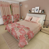 Juego de Sabanas Brisa Floral Salmón Para Cama Queen 160 X 190 Cm de Flores - SABANAS | Bylmo