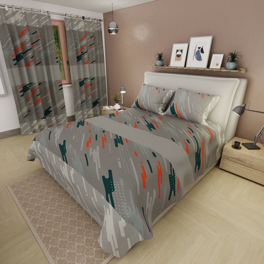 Juego de Sabanas Oasis Urbano Gris Para Cama Queen 160 X 190 Cm de Lineas - SABANAS | Bylmo