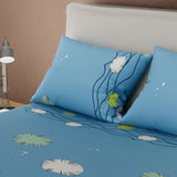 Juego de Sabanas Destellos de Vida Azul Para Cama Doble 140 X 190 Cm de Destellos - SABANAS | Bylmo