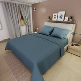 Juego de Sabanas My House Azul Denin Para Cama Doble 140 X 190 Cm Fondo Entero - SABANAS | Bylmo