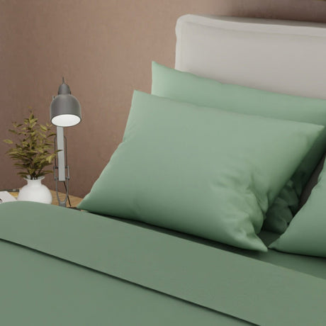 Juego de Sabanas My House Verde Pistacho Para Cama Doble 140 X 190 Cm Fondo Entero - SABANAS | Bylmo