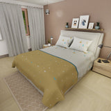 Juego de Sabanas Lazos de Amor Amarillo y Blanco Para Cama Queen 160 X 190 Cm 180 Hilos de Corazones - SABANAS | Bylmo
