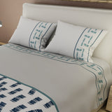Juego de Sabanas Equilibrio con Encanto Gris Claro Para Cama Queen 160 X 190 Cm 180 Hilos de Lineas - SABANAS | Bylmo