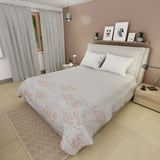 Juego de Sabanas Tranquilidad Floral Gris Para Cama Queen 160 X 190 Cm 250 Hilos de Flores - SABANAS | Bylmo