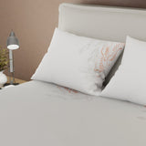Juego de Sabanas Tranquilidad Floral Gris Para Cama Queen 160 X 190 Cm 250 Hilos de Flores - SABANAS | Bylmo