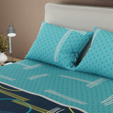 Juego de Sabanas Estelar Azul Para Cama King 200 X 200 Cm de Circulos Y Lineas - SABANAS | Bylmo