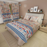 Juego de Sabanas Espiral de Sueños Crema Para Cama Queen 160 X 190 Cm de Circulos Y Flores - SABANAS | Bylmo