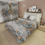 Juego de Sabanas Geometría Beige Para Cama Semidoble 120 X 190 Cm de Figuras Geometricas - SABANAS | Bylmo
