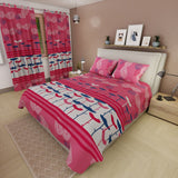 Juego de Sabanas Espiral de Sueños Fucsia Para Cama Semidoble 120 X 190 Cm de Circulos Y Flores - SABANAS | Bylmo