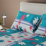 Juego de Sabanas Ensoñación Floral Azul y Blanco Para Cama Semidoble 120 X 190 Cm de Flores - SABANAS | Bylmo