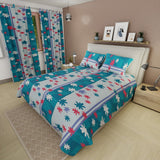 Juego de Sabanas Ensoñación Floral Azul y Blanco Para Cama Sencilla 100 X 190 Cm de Flores - SABANAS | Bylmo