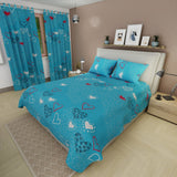 Juego de Sabanas Love & Color Azul Para Cama Sencilla 100 X 190 Cm de Corazones - SABANAS | Bylmo