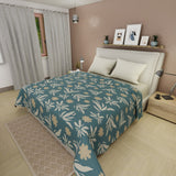 Juego de Sabanas Tendenza Azul Para Cama Queen 160 X 190 Cm de Hojas - SABANAS | Bylmo