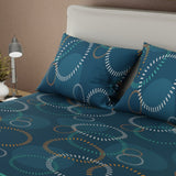 Juego de Sabanas Energía Circular Azul Para Cama Doble 140 X 190 Cm de Circulos Y Lineas - SABANAS | Bylmo