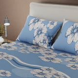 Juego de Sabanas Pureza del Cielo Azul Para Cama Doble 140 X 190 Cm de Flores - SABANAS | Bylmo