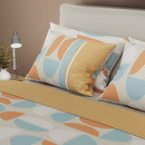 Juego de Sabanas Style 4 Naranja Para Cama Sencilla 100 X 190 Cm de Circulos - SABANAS | Bylmo