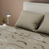 Juego de Sabanas Tendenza Travesía Serena Beige Para Cama King 200 X 200 Cm de Lineas Ondulantes - SABANAS | Bylmo