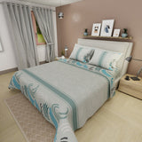 Juego de Sabanas Style 4 Gris Para Cama King 200 X 200 Cm de Lineas Ondulantes - SABANAS | Bylmo