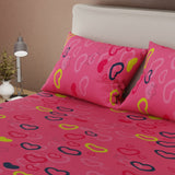 Juego de Sabanas Explosión de Amor Rosa Para Cama King 200 X 200 Cm de Estrellas Y Corazones - SABANAS | Bylmo