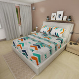 Sábana Ajustable Esencia Acua Blanco y Azul para Cama Sencilla 100 X 190 Cm Figuras - SABANAS | Bylmo