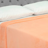 Cobija Piel de Durazno Naranja Crema 180x200cm Fondo Entero - COBIJAS Y MANTAS | Bylmo