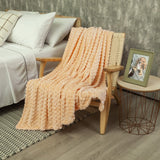 Cobija Texture Naranja 180x200cm Fondo Entero - COBIJAS Y MANTAS | Bylmo