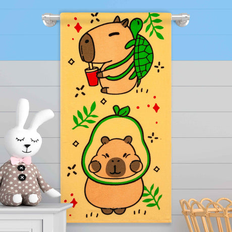 Toalla Infantil Amarillo 60x120cm de Capibara Extrasuave - TOALLAS | Bylmo