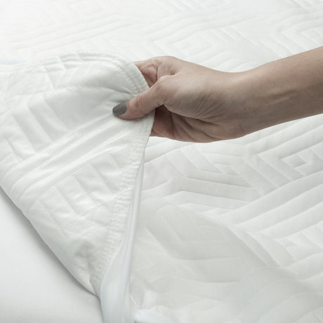 Protector de Colchón Coldtouch Blanco para Cama King 200 X 200 Cm Impermeable Acolchado - PROTECTORES DE COLCHON | Bylmo