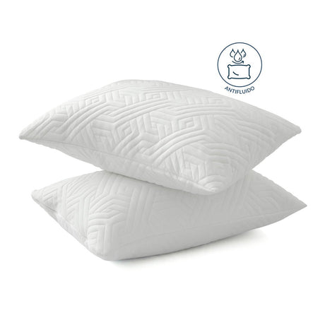Set x 2 Protectores de Almohada Blanco 50x70cm Antifluido Hiporalergénica y Antiácaros - PROTECTORES DE ALMOHADA | Bylmo