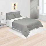 Cubrelecho Acolchado Gales Gris Oscuro y Blanco para Cama Doble 140 X 190 Cm Fondo Entero - TENDIDOS Y CUBRELECHOS | Bylmo