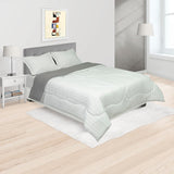 Cubrelecho Acolchado Gales Gris Oscuro y Blanco para Cama Doble 140 X 190 Cm Fondo Entero - TENDIDOS Y CUBRELECHOS | Bylmo