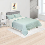 Cubrelecho Acolchado Gles Blanco y Azul para Cama Doble 140 X 190 Cm Fondo Entero - TENDIDOS Y CUBRELECHOS | Bylmo