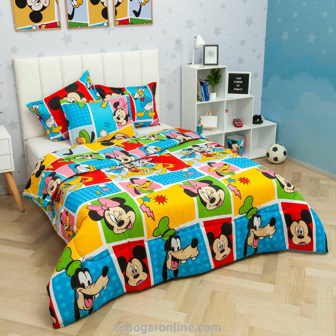 Cubrelecho Acolchado Multicolor para Cama Doble 140 X 190 Cm de Disney - TENDIDOS Y CUBRELECHOS | Bylmo