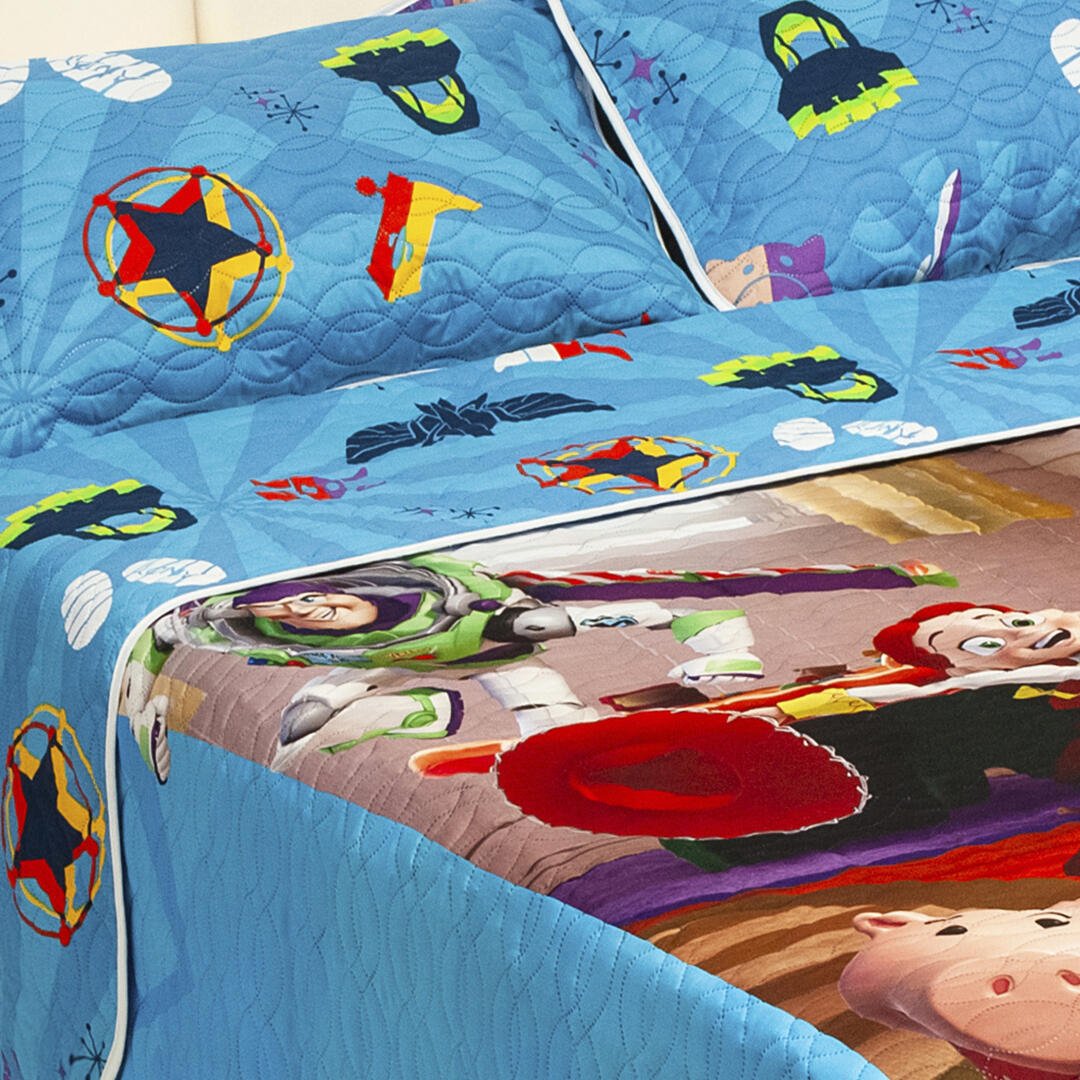 Cubrelecho Azul para Cama Doble 140 X 190 Cm de Toy Story - TENDIDOS Y CUBRELECHOS | Bylmo
