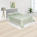 Cubrelecho Doble Faz Verde y Beige para Cama King 200 X 200 Cm Fondo Entero - TENDIDOS Y CUBRELECHOS | Bylmo