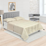 Tendido Kyoto Beige para Cama Doble 140 X 190 Cm Fondo Entero - TENDIDOS Y CUBRELECHOS | Bylmo