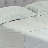 Tendido Kyoto Azul Grisaceo para Cama Queen 160 X 190 Cm Fondo Entero - TENDIDOS Y CUBRELECHOS | Bylmo