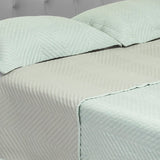 Tendido Kyoto Verde grisáceo para Cama Queen 160 X 190 Cm Fondo Entero - TENDIDOS Y CUBRELECHOS | Bylmo