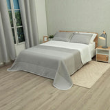 Cubrelecho Doble Faz Trama Arena Gris y Blanco para Cama King 200 X 200 Cm Prensado Fondo Entero - TENDIDOS Y CUBRELECHOS | Bylmo