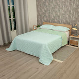 Cubrelecho Termosellado Cotton Sense Verde y Azul para Cama Doble 140 X 190 Cm Fondo Entero - TENDIDOS Y CUBRELECHOS | Bylmo