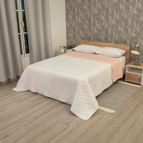 Cubrelecho Termosellado Cotton Sense Rosa para Cama King 200 X 200 Cm Fondo Entero - TENDIDOS Y CUBRELECHOS | Bylmo