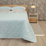 Cubrelecho Termosellado Cotton Sense Azul para Cama King 200 X 200 Cm Fondo Entero - TENDIDOS Y CUBRELECHOS | Bylmo