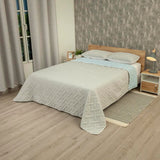 Cubrelecho Termosellado Cotton Sense Azul para Cama King 200 X 200 Cm Fondo Entero - TENDIDOS Y CUBRELECHOS | Bylmo