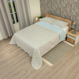 Cubrelecho Termosellado Cotton Sense Azul para Cama King 200 X 200 Cm Fondo Entero - TENDIDOS Y CUBRELECHOS | Bylmo