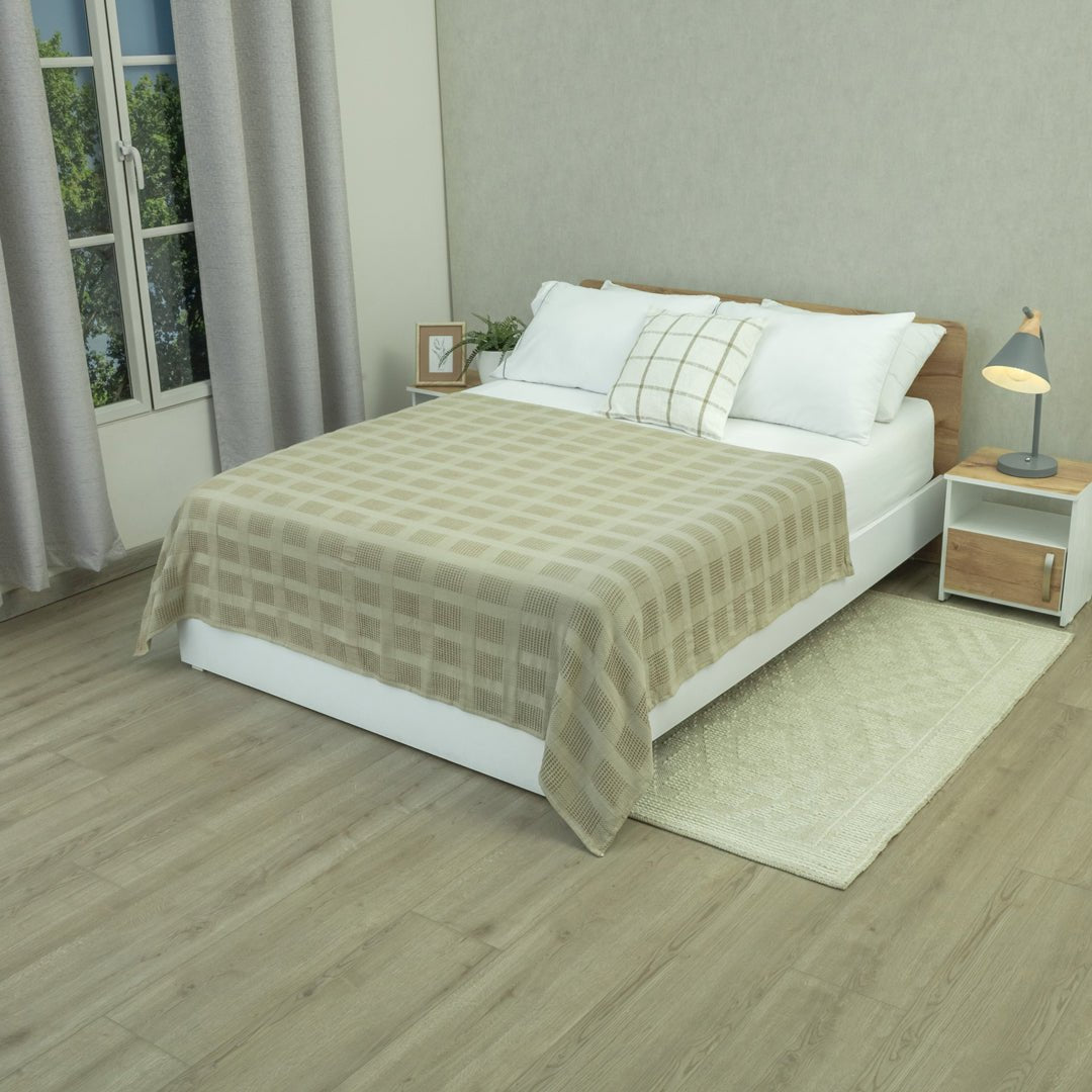 Cubrecama Elegant Café 150x200cm Fondo Entero - TENDIDOS Y CUBRELECHOS | Bylmo