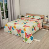 Cubrelecho Semi Acolchado Petalia Naranja para Cama Doble 140 X 190 Cm de Flores - TENDIDOS Y CUBRELECHOS | Bylmo