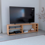 Rack de TV Suxta Fresno 160x45.4cm para TV Hasta 60" Pulgadas con Cinco Compartimientos - MUEBLES DE TV | Bylmo