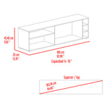 Rack de TV Suxta Fresno 160x45.4cm para TV Hasta 60" Pulgadas con Cinco Compartimientos - MUEBLES DE TV | Bylmo